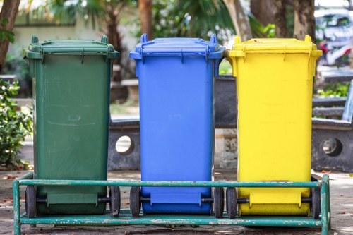 Construction workers managing waste at a Paddington site